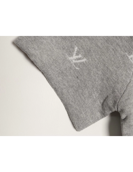 Louis Vuitton all-over monogram logo jacquard knit short-sleeved T-shirt,Louis Vuitton