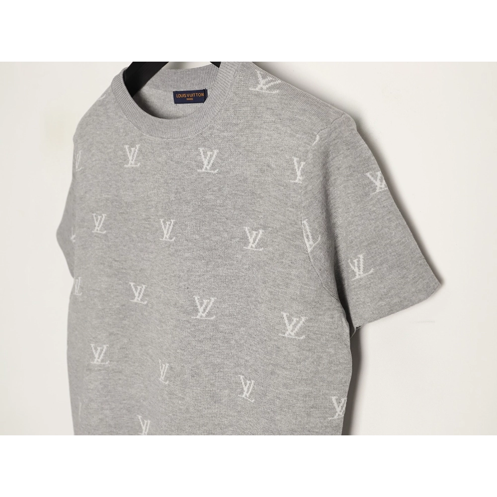 Louis Vuitton all-over monogram logo jacquard knit short-sleeved T-shirt,Louis Vuitton