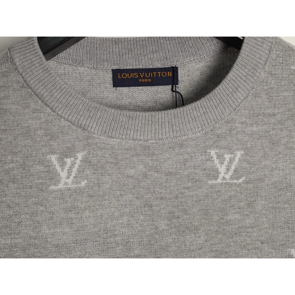 Louis Vuitton all-over monogram logo jacquard knit short-sleeved T-shirt,Louis Vuitton