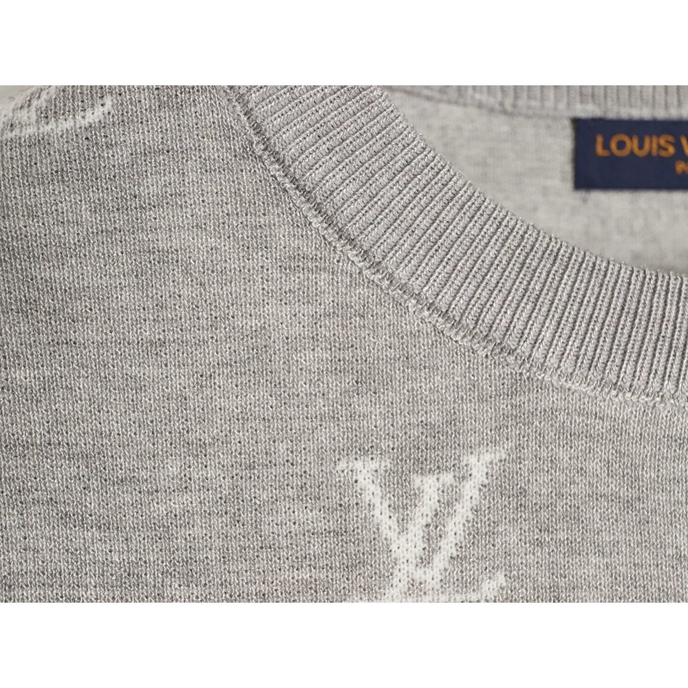Louis Vuitton all-over monogram logo jacquard knit short-sleeved T-shirt,Louis Vuitton