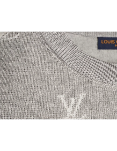 Louis Vuitton all-over monogram logo jacquard knit short-sleeved T-shirt,Louis Vuitton