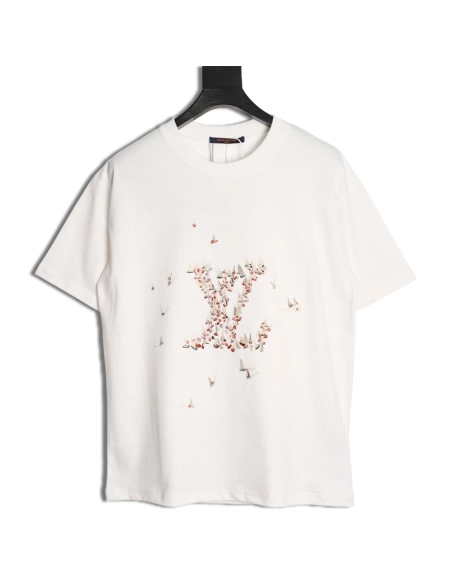 Louis Vuitton sailboat logo embroidered short-sleeved T-shirt,Louis Vuitton