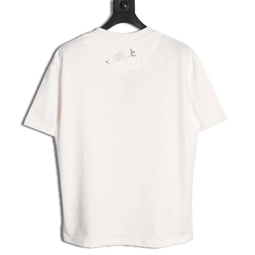 Louis Vuitton sailboat logo embroidered short-sleeved T-shirt,Louis Vuitton