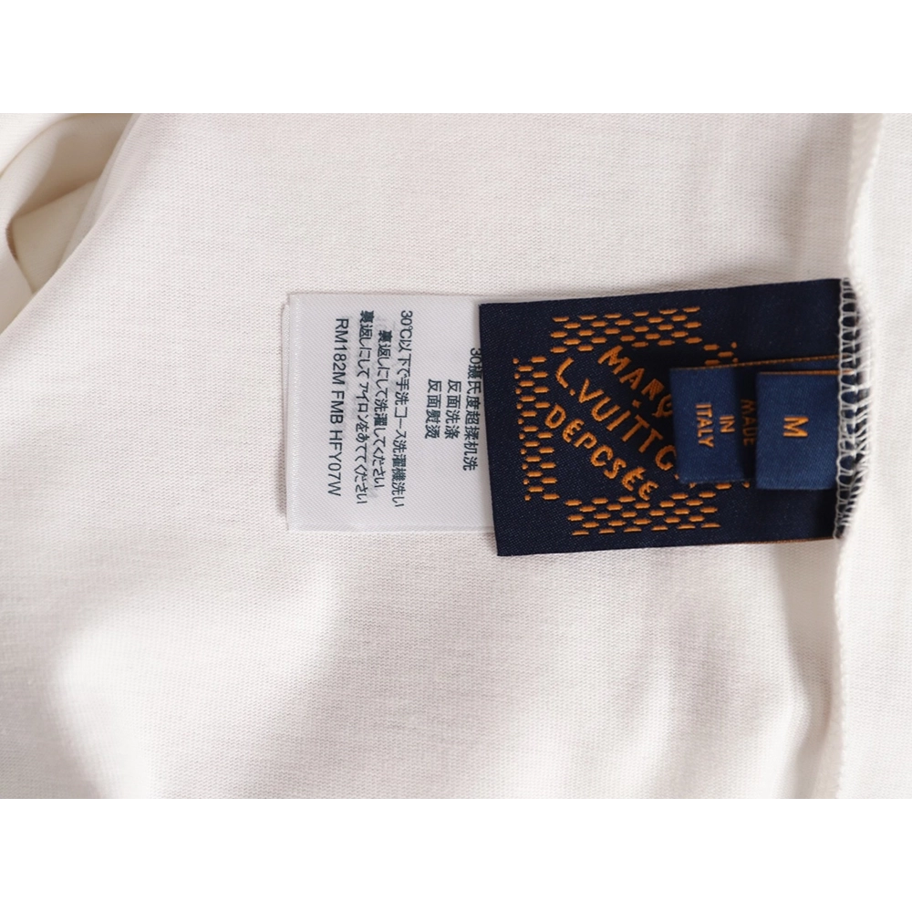 Louis Vuitton sailboat logo embroidered short-sleeved T-shirt,Louis Vuitton
