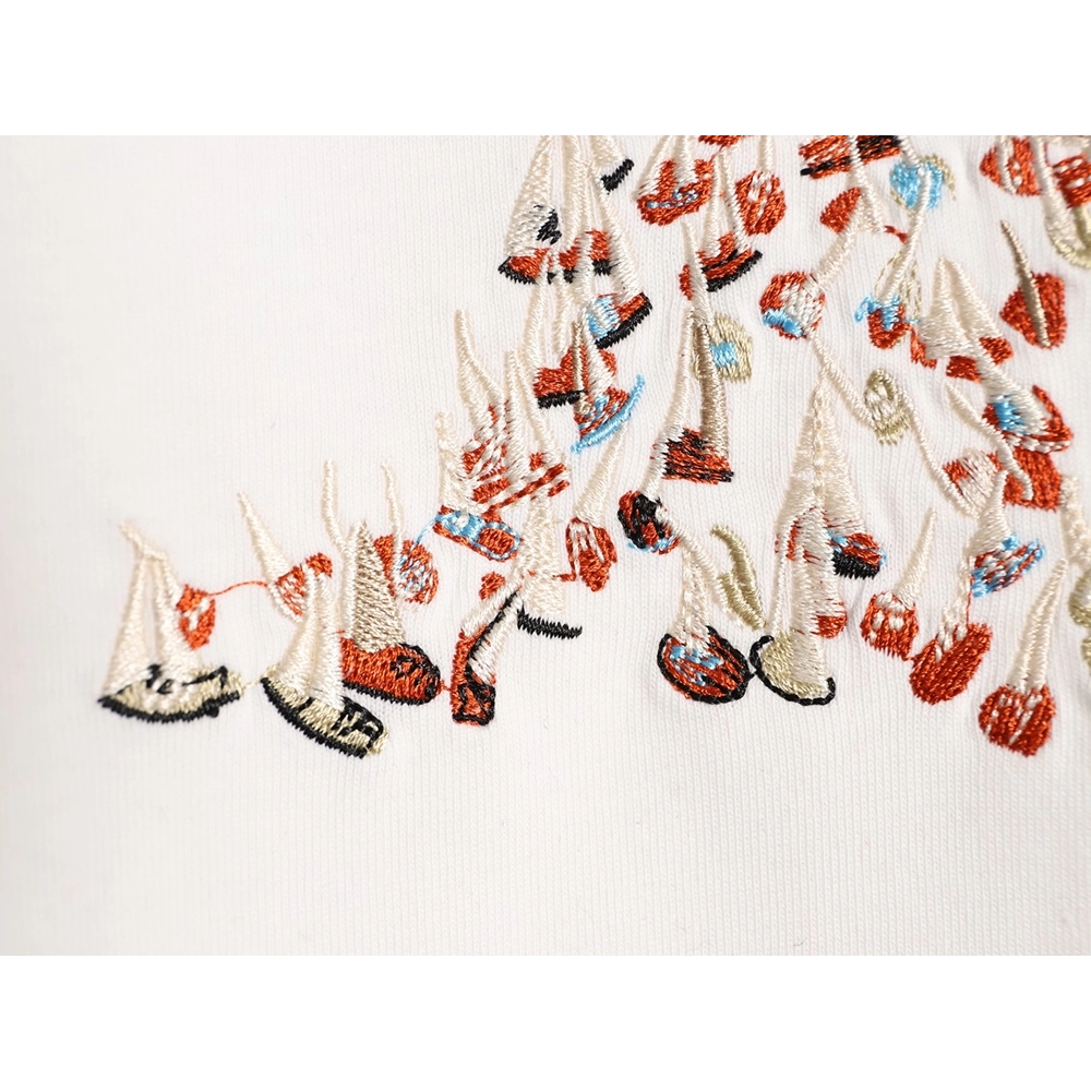 Louis Vuitton sailboat logo embroidered short-sleeved T-shirt,Louis Vuitton