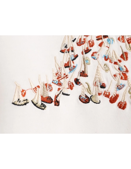 Louis Vuitton sailboat logo embroidered short-sleeved T-shirt,Louis Vuitton