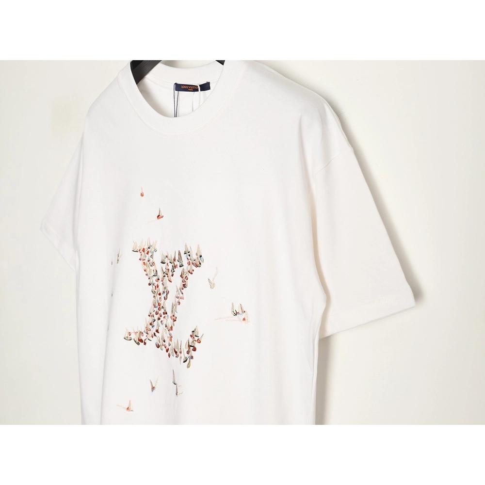 Louis Vuitton sailboat logo embroidered short-sleeved T-shirt,Louis Vuitton