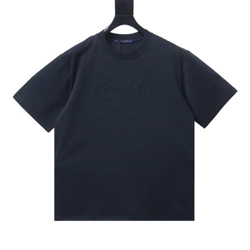 Louis Vuitton Embroidered Cursive Letter Signature Short-Sleeve T-Shirt,Louis Vuitton