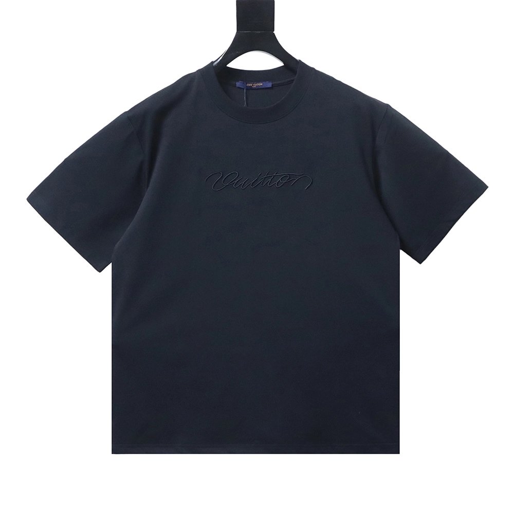 Louis Vuitton Embroidered Cursive Letter Signature Short-Sleeve T-Shirt,Louis Vuitton