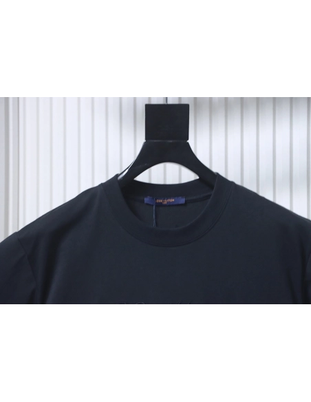 Louis Vuitton Embroidered Cursive Letter Signature Short-Sleeve T-Shirt,Louis Vuitton