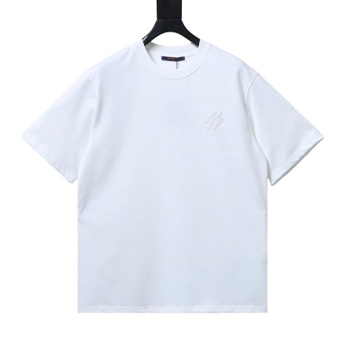 Louis Vuitton Chest Signature Embroidery Short-Sleeve T-Shirt,Louis Vuitton