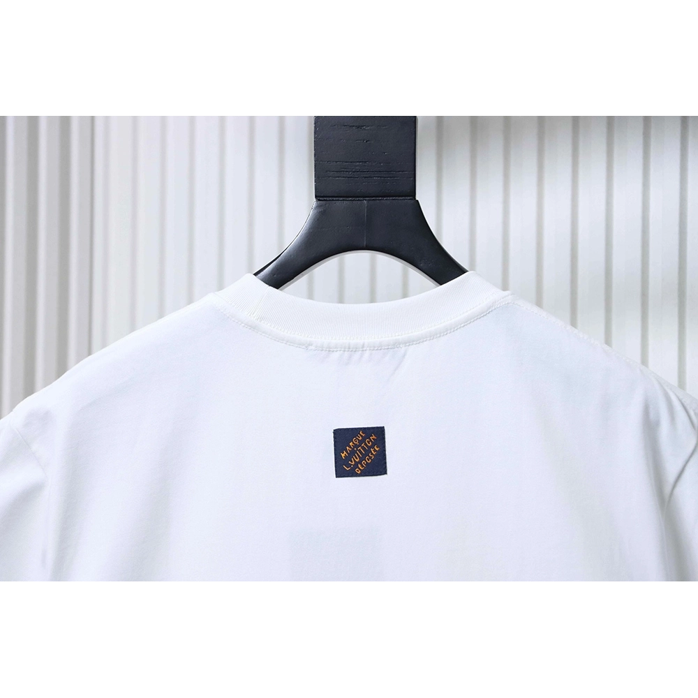 Louis Vuitton Chest Signature Embroidery Short-Sleeve T-Shirt,Louis Vuitton