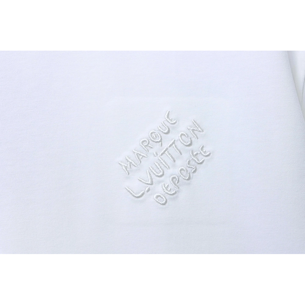 Louis Vuitton Chest Signature Embroidery Short-Sleeve T-Shirt,Louis Vuitton