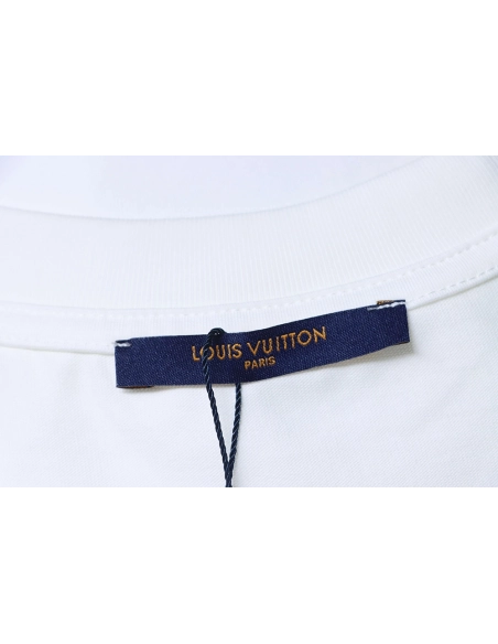 Louis Vuitton Chest Signature Embroidery Short-Sleeve T-Shirt,Louis Vuitton