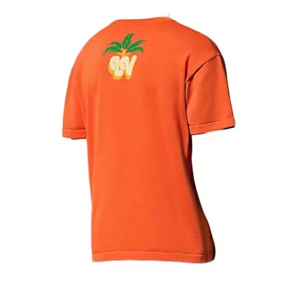 Louis Vuitton Coconut Jacquard Orange Knit Short-Sleeve T-Shirt,Louis Vuitton