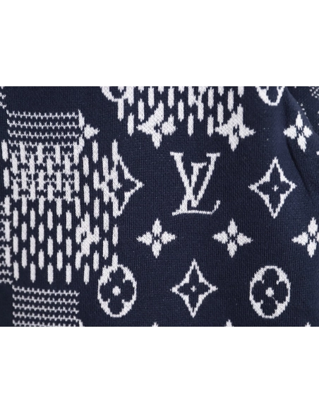 Louis Vuitton checkered monogram jacquard knit short-sleeved T-shirt,Louis Vuitton