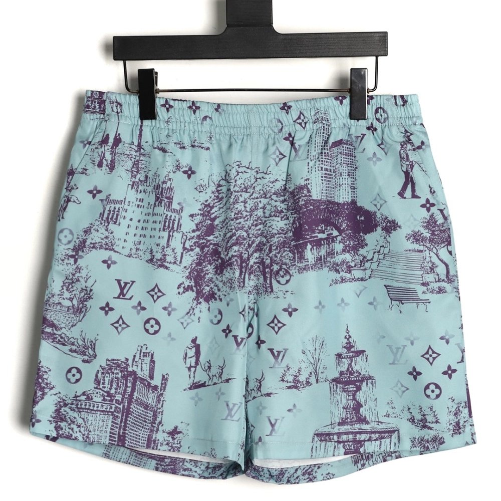 Louis Vuitton City Park Silk Shorts TSK1,Louis Vuitton