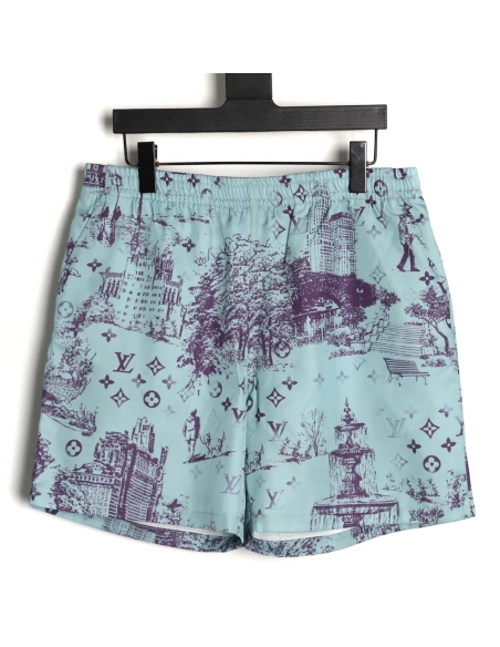 Louis Vuitton City Park Silk Shorts TSK1,Louis Vuitton