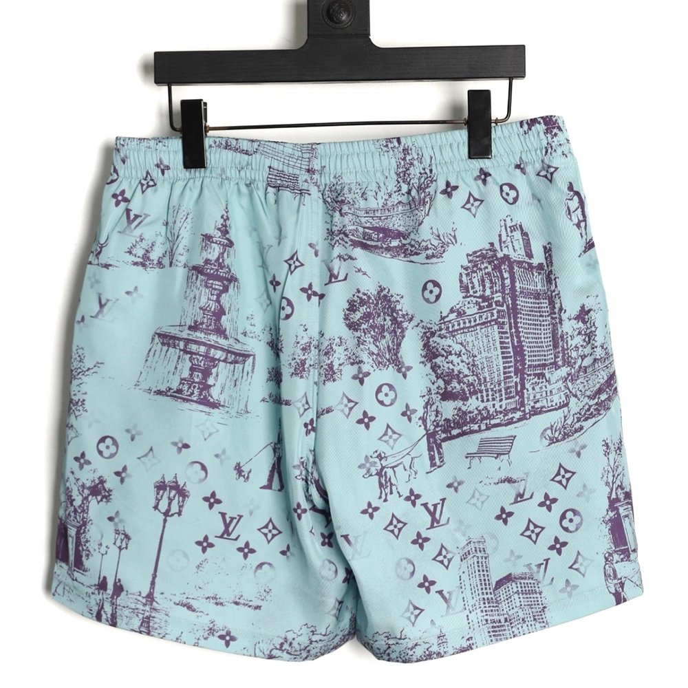 Louis Vuitton City Park Silk Shorts TSK1,Louis Vuitton