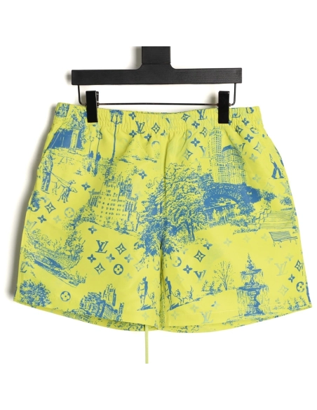 Louis Vuitton City Park Silk Shorts,Louis Vuitton