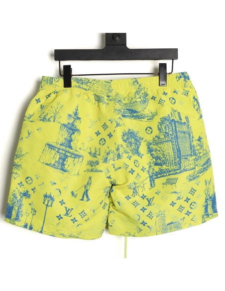 Louis Vuitton City Park Silk Shorts,Louis Vuitton