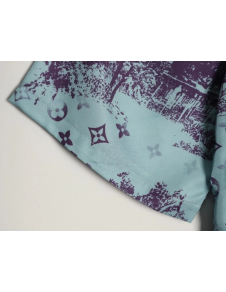 Louis Vuitton City Park Silk Short-Sleeved Shirt TSK1,Louis Vuitton
