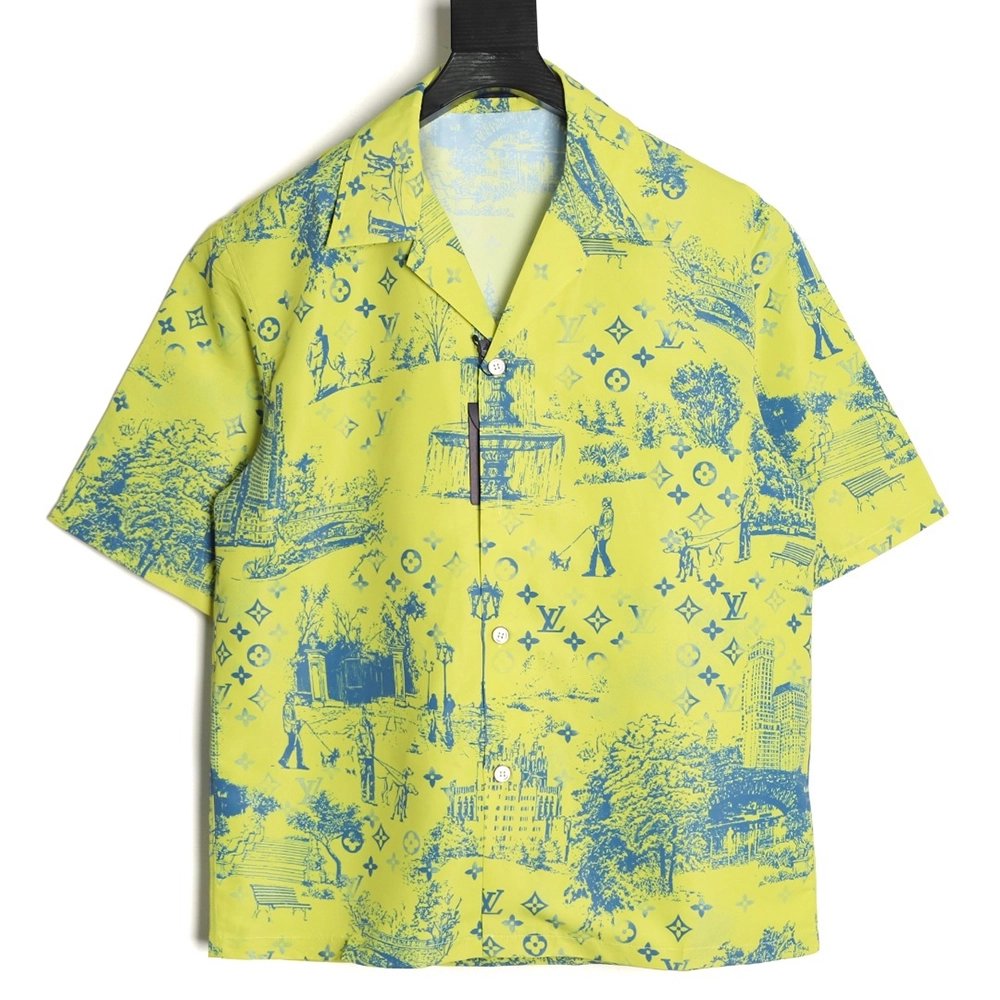 Louis Vuitton City Park Silk Short-Sleeved Shirt,Louis Vuitton