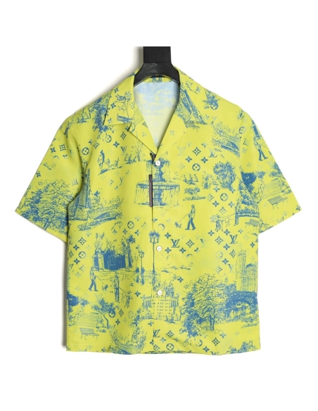 Louis Vuitton City Park Silk Short-Sleeved Shirt,Louis Vuitton