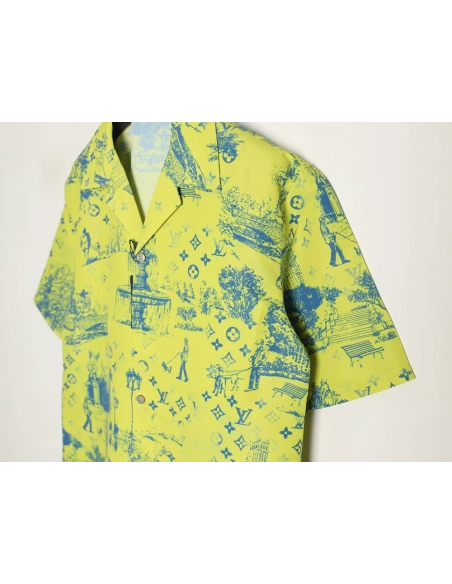 Louis Vuitton City Park Silk Short-Sleeved Shirt,Louis Vuitton