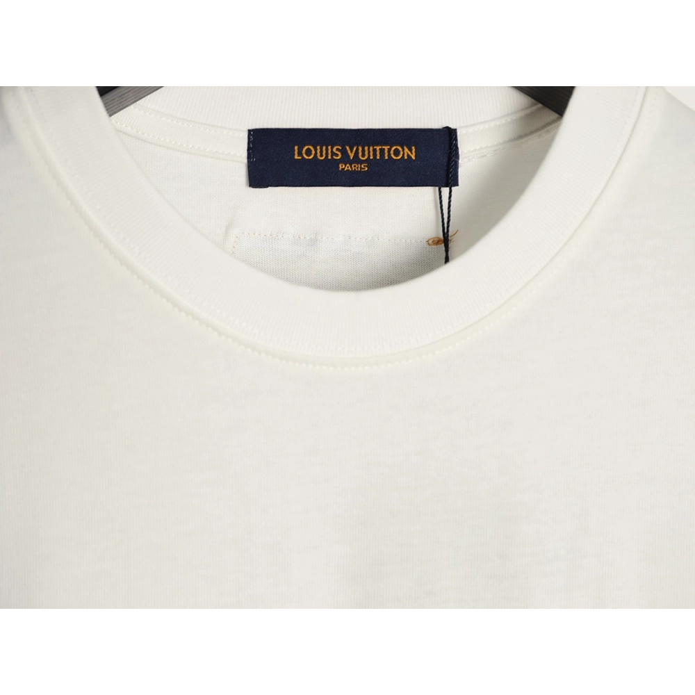 Louis Vuitton Beaded Line Embroidery Crew-Neck Short-Sleeve T-Shirt,Louis Vuitton