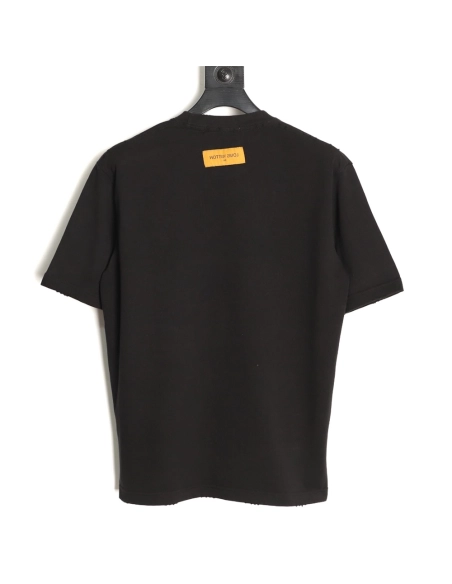 Louis Vuitton Three-Flower Hem Embroidery Crewneck Short-Sleeve T-Shirt TSK1,Louis Vuitton