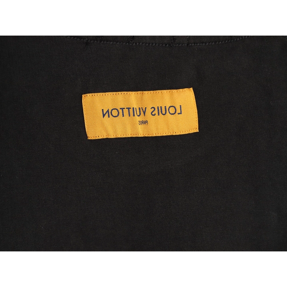 Louis Vuitton Three-Flower Hem Embroidery Crewneck Short-Sleeve T-Shirt TSK1,Louis Vuitton