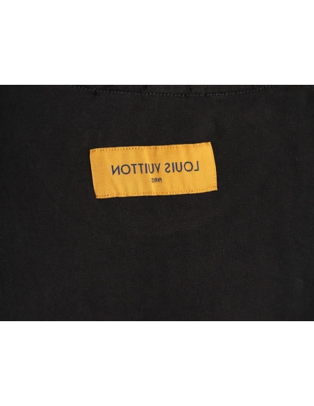 Louis Vuitton Three-Flower Hem Embroidery Crewneck Short-Sleeve T-Shirt TSK1,Louis Vuitton