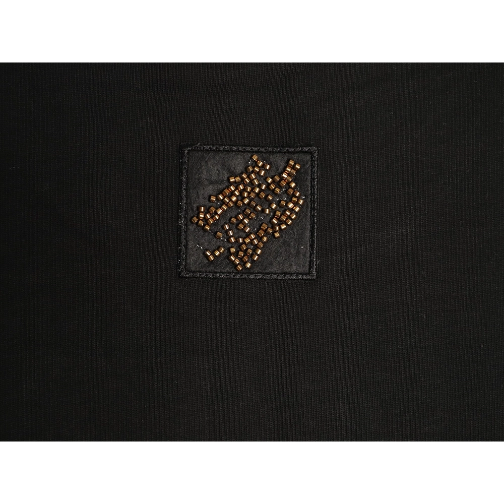 Louis Vuitton Gold Sequin Letter Logo Short-Sleeve T-Shirt TSK1,Louis Vuitton