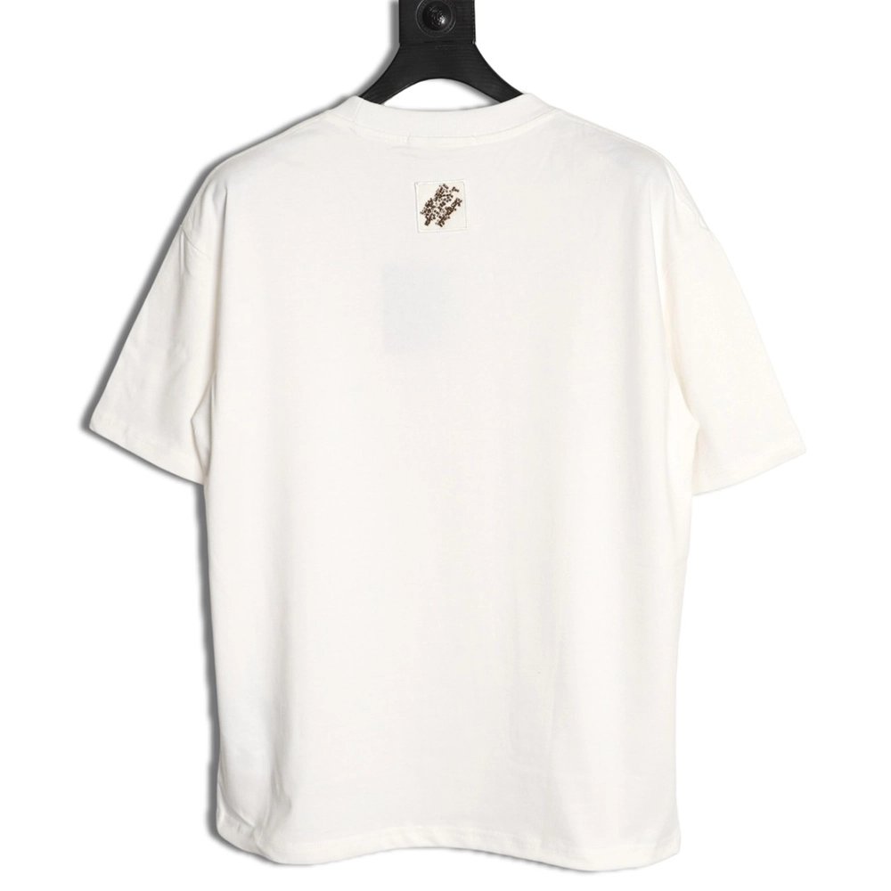 Louis Vuitton Gold Sequin Letter Logo Short-Sleeve T-Shirt,Louis Vuitton