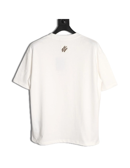 Louis Vuitton Gold Sequin Letter Logo Short-Sleeve T-Shirt,Louis Vuitton