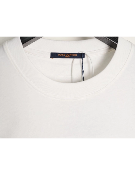 Louis Vuitton Gold Sequin Letter Logo Short-Sleeve T-Shirt,Louis Vuitton