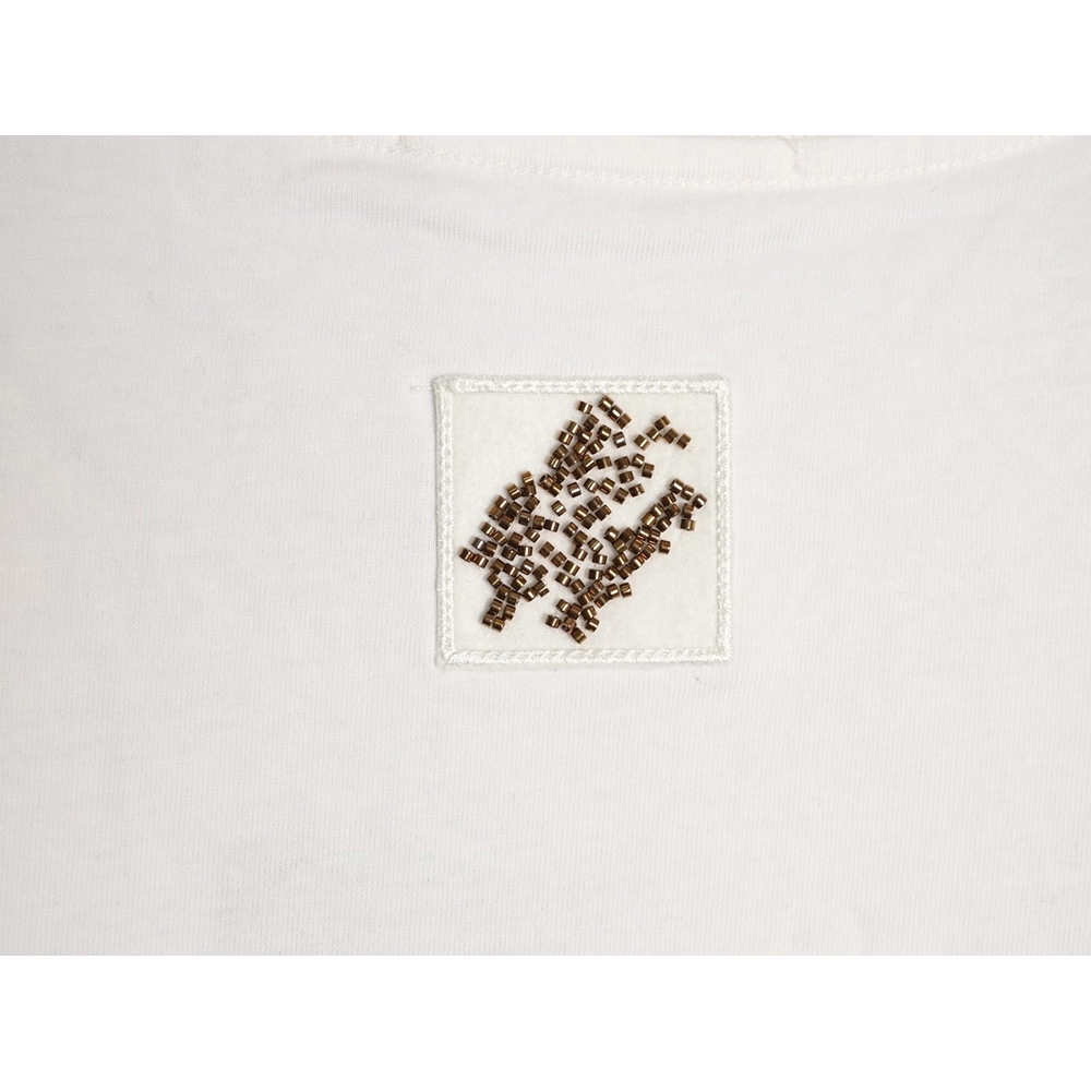 Louis Vuitton Gold Sequin Letter Logo Short-Sleeve T-Shirt,Louis Vuitton