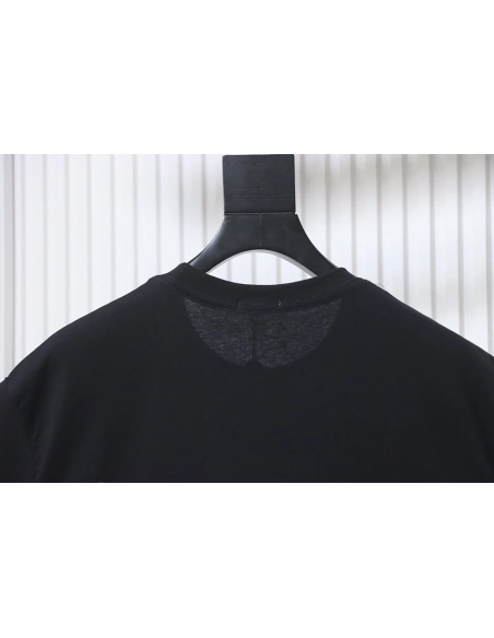 Moncler Chest Embroidered Black Logo Short-Sleeve T-Shirt,Moncler