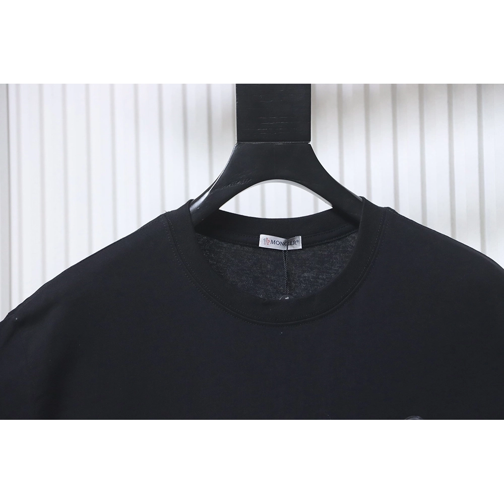 Moncler Chest Embroidered Black Logo Short-Sleeve T-Shirt,Moncler