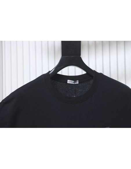 Moncler Chest Embroidered Black Logo Short-Sleeve T-Shirt,Moncler