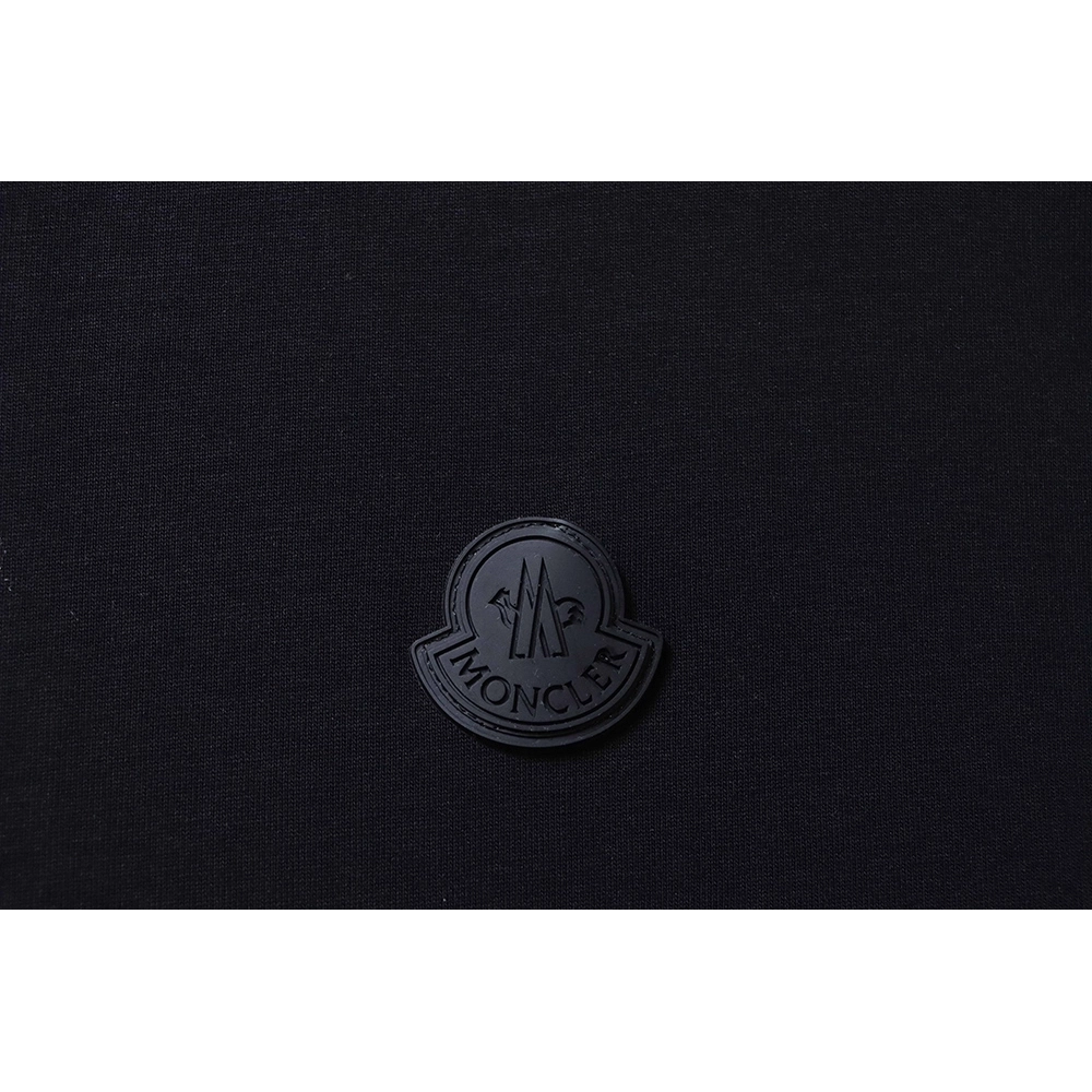 Moncler Chest Embroidered Black Logo Short-Sleeve T-Shirt,Moncler