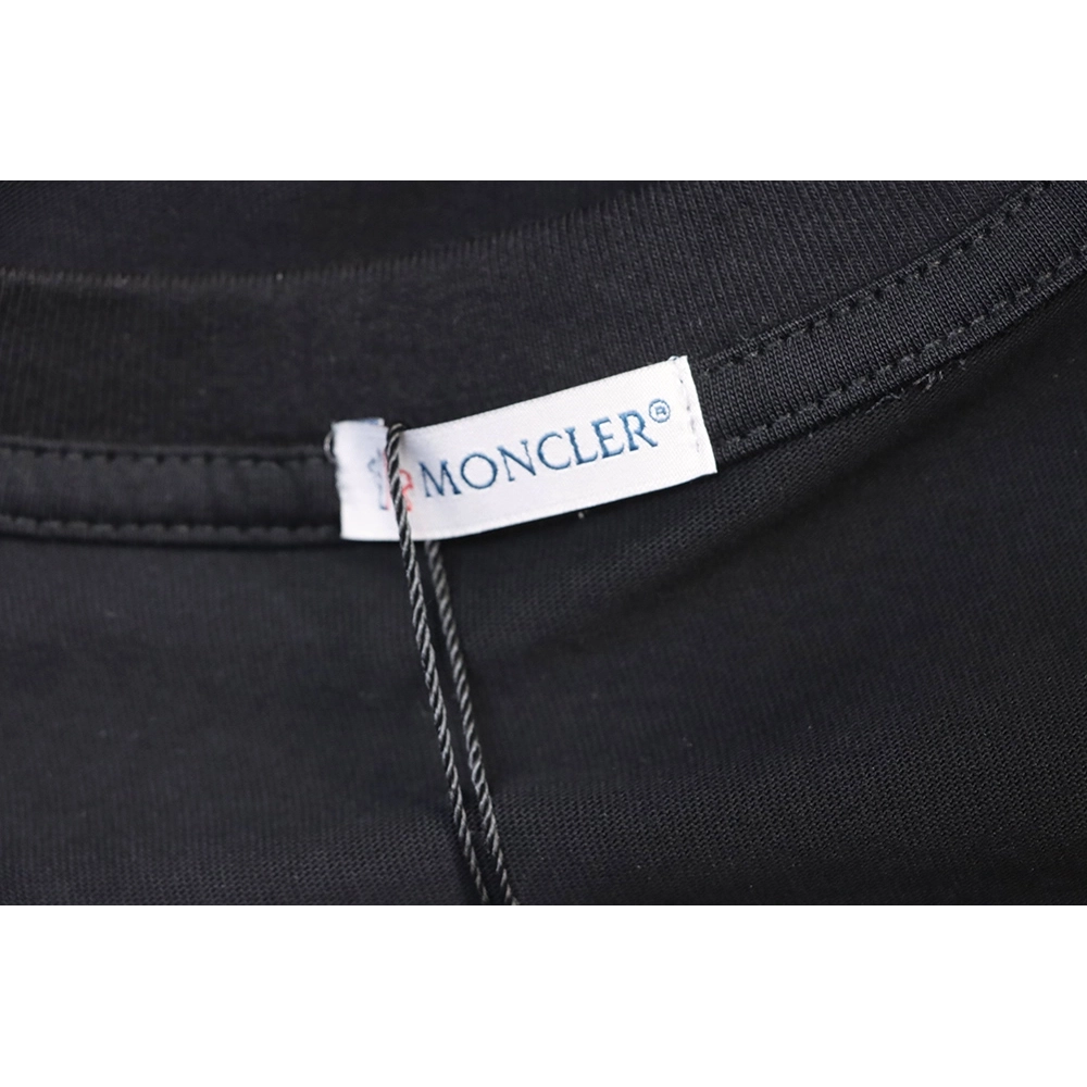 Moncler Chest Embroidered Black Logo Short-Sleeve T-Shirt,Moncler