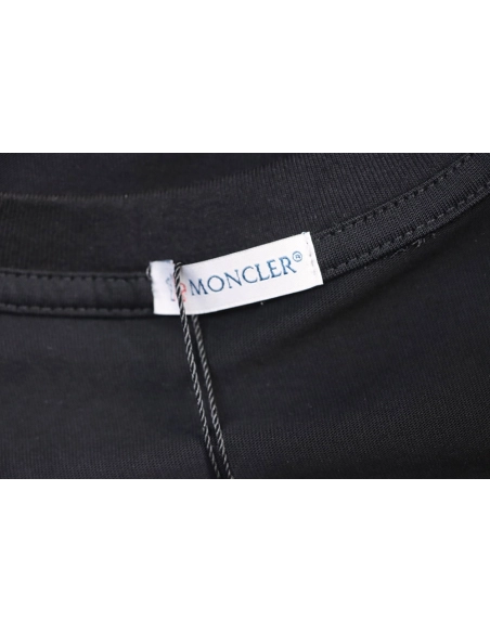 Moncler Chest Embroidered Black Logo Short-Sleeve T-Shirt,Moncler