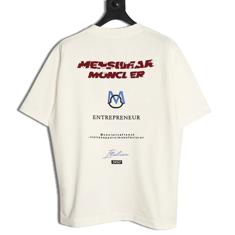 Moncler Appliqu¨¦ Embroidery 1952 Short-Sleeve T-Shirt TSK1,Moncler