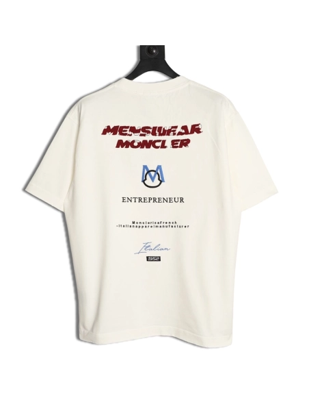 Moncler Appliqu¨¦ Embroidery 1952 Short-Sleeve T-Shirt TSK1,Moncler