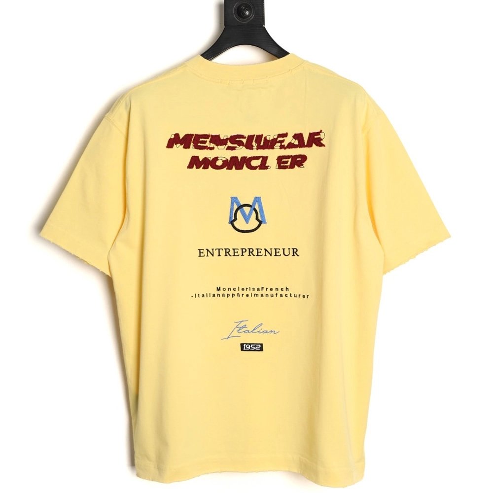 Moncler Appliqu¨¦ Embroidery 1952 Short-Sleeve T-Shirt,Moncler