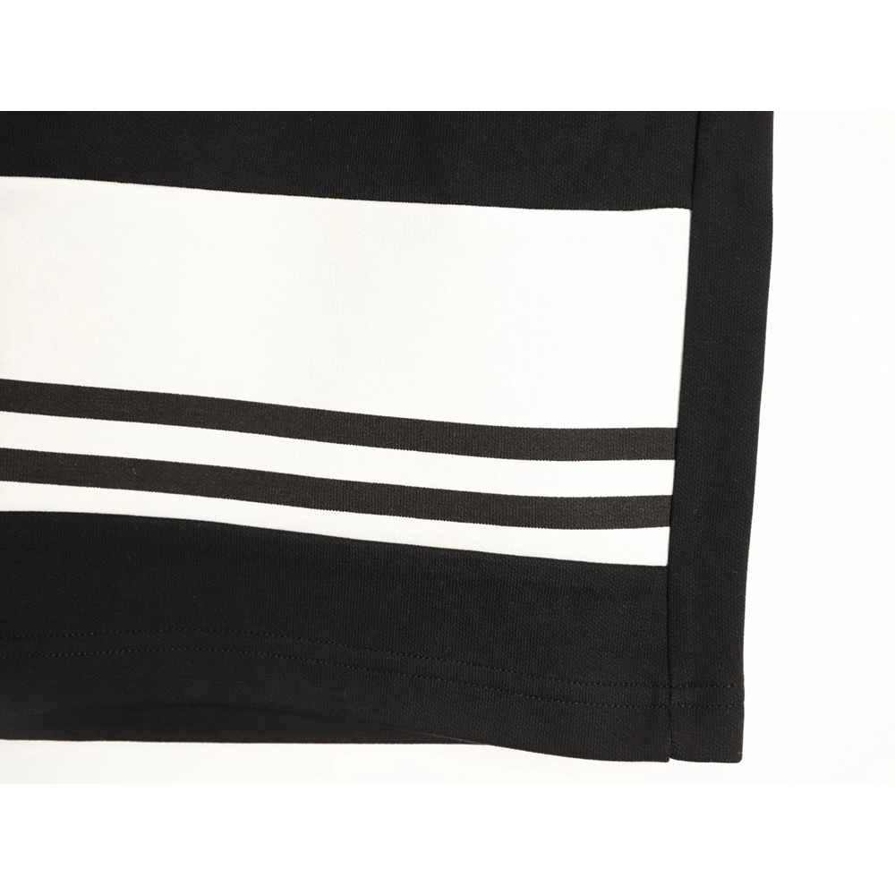 Prada striped patchwork triangular logo shorts TSK1,Prada