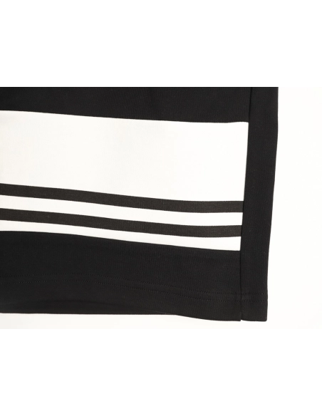 Prada striped patchwork triangular logo shorts TSK1,Prada