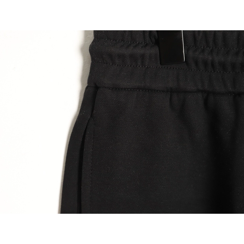 Prada striped patchwork triangular logo shorts TSK1,Prada
